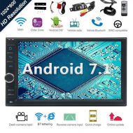 EinCar Android 7.1 32GB 2GB Car Stereo Radio with Octa Core Bluetooth GPS Navigation Support Fastboot WiFi MirrorLink USB SD Backup Front Camera 7¡± 1024600 Capacitive Touchscreen Double