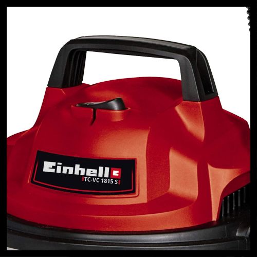  Einhell Nass-Trockensauger TC-VC 1815 S (1.250 W, 15 Ltr.-Edelstahlbehalter, 36 mm-Schlauchsystem, Zubehoerhalterung, Saugduese mit Kombi-Einsatz)