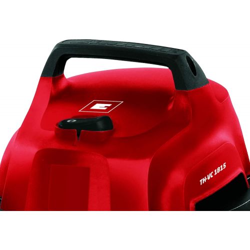  Einhell Nass-Trockensauger TC-VC 1815 (1.250 W, 15 L, Blasanschluss, Zubehoerhalterung, inkl. Kombiduese Teppich-/Glattboeden, Fugenduese, Plastikschlauch 1,5m, 3tlg. Plastikrohr, Scha