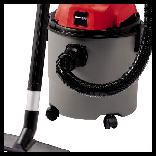  Einhell Nass-Trockensauger TC-VC 1815 (1.250 W, 15 L, Blasanschluss, Zubehoerhalterung, inkl. Kombiduese Teppich-/Glattboeden, Fugenduese, Plastikschlauch 1,5m, 3tlg. Plastikrohr, Scha