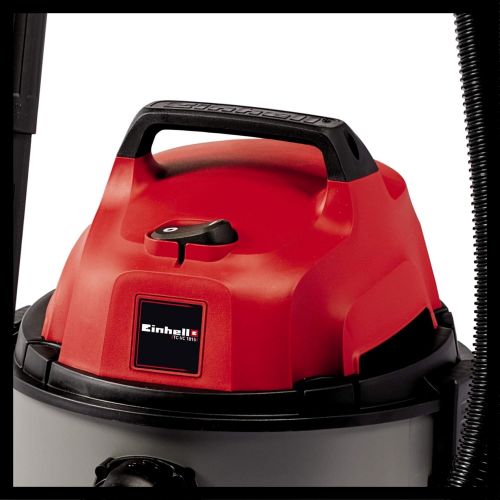  Einhell Nass-Trockensauger TC-VC 1815 (1.250 W, 15 L, Blasanschluss, Zubehoerhalterung, inkl. Kombiduese Teppich-/Glattboeden, Fugenduese, Plastikschlauch 1,5m, 3tlg. Plastikrohr, Scha