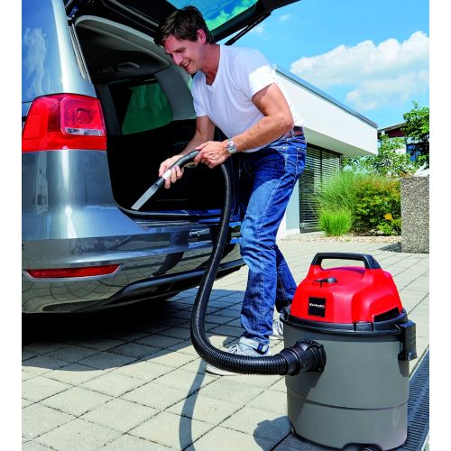  Einhell Nass-Trockensauger TC-VC 1815 (1.250 W, 15 L, Blasanschluss, Zubehoerhalterung, inkl. Kombiduese Teppich-/Glattboeden, Fugenduese, Plastikschlauch 1,5m, 3tlg. Plastikrohr, Scha