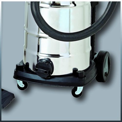  Einhell Nass-Trockensauger TE-VC 2340 SA (1200W ECO Power, 2.250W Automatiksteckdose, 40L Edelstahlbehaelter, Teleskop-Saugrohr, umfangreiches Duesenzubehoer)