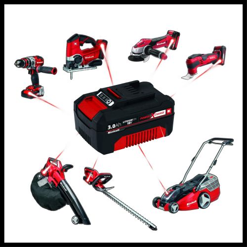  [아마존 핫딜]  [아마존핫딜]Original Einhell Starter Kit Akku und Ladegerat Power X-Change (Lithium Ionen, 18 V, 3,0 Ah Akku und Schnellladegerat, passend fuer alle Power X-Change Gerate)