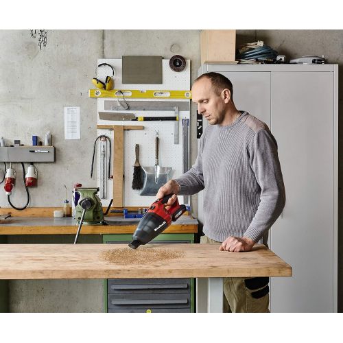  Einhell Akku-Handstaubsauger TE-VC 18 Li-Solo Power X-Change (Lithium-Ionen, 540 ml-Staubfangbehalter, inkl. 3 Duesen, Verlangerung, Wandhalterung, ohne Akku und Ladegerat)