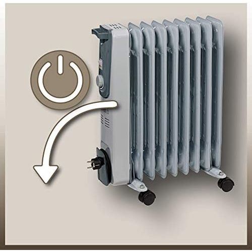  Einhell OElradiator MR 920/2 (bis 2000 Watt, 3 Heizstufen, stufenloser Thermostatregler, fahrbar, Kipp- und UEberhitzungsschutz, Betriebsanzeige)