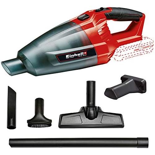  Einhell Akku-Handstaubsauger TE-VC 18 Li-Solo Power X-Change (Lithium-Ionen, 540 ml-Staubfangbehalter, inkl. 3 Duesen, Verlangerung, Wandhalterung, ohne Akku und Ladegerat)