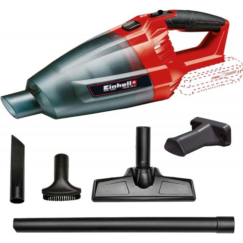  Einhell Akku-Handstaubsauger TE-VC 18 Li-Solo Power X-Change (Lithium-Ionen, 540 ml-Staubfangbehalter, inkl. 3 Duesen, Verlangerung, Wandhalterung, ohne Akku und Ladegerat)