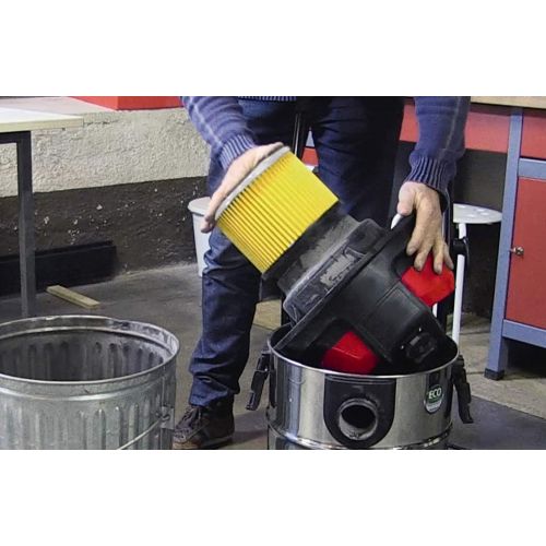 [아마존베스트]Einhell original pleated replacement filter with lid, suitable for Einhell wet and dry vacuum cleaners, for vacuuming