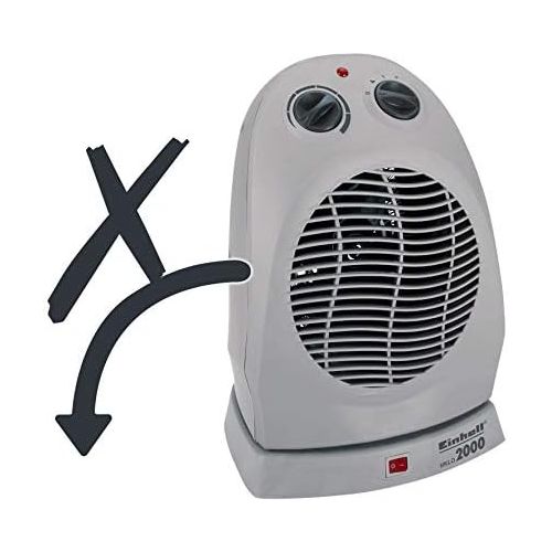  Einhell HKLO 2000 Fan Heater (up to 2000 Watt, 90° Swivel Function, Thermostat Control, 2 Heat Settings, Safety Shut Off in the event of Overheating / Falling)