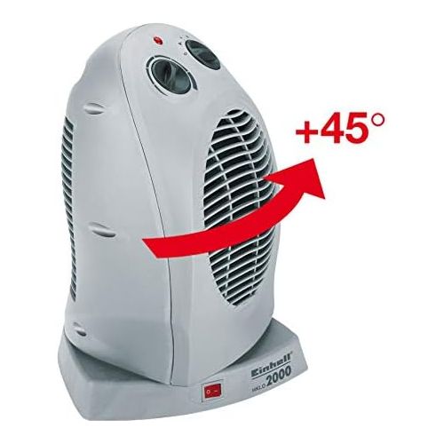  Einhell HKLO 2000 Fan Heater (up to 2000 Watt, 90° Swivel Function, Thermostat Control, 2 Heat Settings, Safety Shut Off in the event of Overheating / Falling)