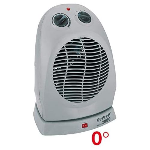  Einhell HKLO 2000 Fan Heater (up to 2000 Watt, 90° Swivel Function, Thermostat Control, 2 Heat Settings, Safety Shut Off in the event of Overheating / Falling)