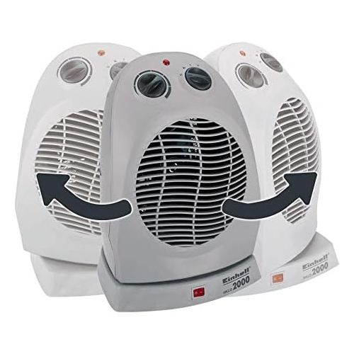  Einhell HKLO 2000 Fan Heater (up to 2000 Watt, 90° Swivel Function, Thermostat Control, 2 Heat Settings, Safety Shut Off in the event of Overheating / Falling)