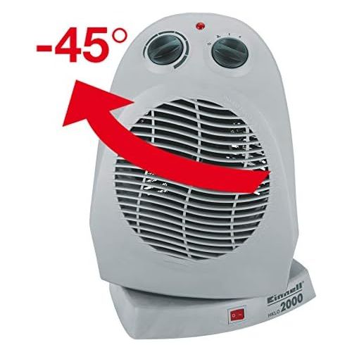  Einhell HKLO 2000 Fan Heater (up to 2000 Watt, 90° Swivel Function, Thermostat Control, 2 Heat Settings, Safety Shut Off in the event of Overheating / Falling)