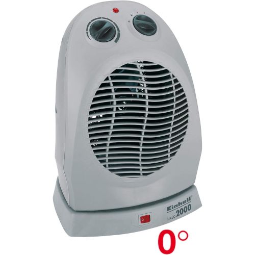  Einhell HKLO 2000 Fan Heater (up to 2000 Watt, 90° Swivel Function, Thermostat Control, 2 Heat Settings, Safety Shut Off in the event of Overheating / Falling)
