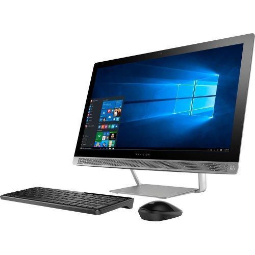  Einstart HP Pavilion 23.8 Touch-Screen All-in-One Desktop Computer, 7th Gen Intel Quad-Core i5-7400T Processor 2.4GHz, 12GB Memory, 2TB HDD, DVD, USB 3.0, Windows 10 (Silver) (Seller Upgrad