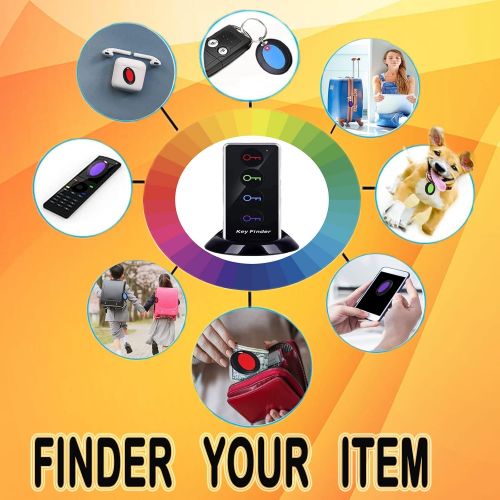  Key Finder, eirix 80dB Wireless Item Sound Locator Remote Finder with LED Light, Tracker Device for Remote Control Finding Car Keys Wallet Phone Glasses Luggage Pets, 1 Transmitter