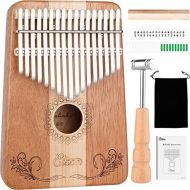 Kalimba,Eison Kalimba with Key Locking System Thumb Piano Finger Piano 17 keys with Instruction and Tune Hammer, Solid Wood Mahogany & Maple Body- Best Gift for Music Fans Kids Adu