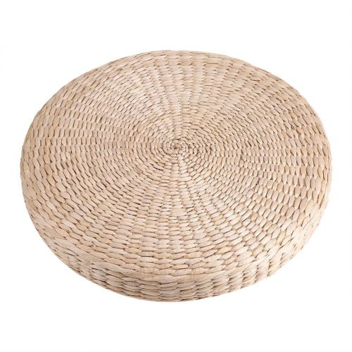  Ejoyous 40cm Round Pouf Tatami Cushion Floor Cushions Straw Meditation Soft Yoga Mat, Soft Yoga Mat,Pouf Tatami Seat Cushion