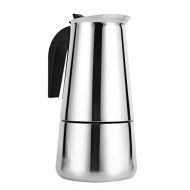 Ejoyous Stovetop Espresso Maker, Stainless Steel Espresso Maker For Full Bodied Coffee, Moka Pot, Classic Cafe Maker, Suitable For Induction Cookers, Silver(450ml)