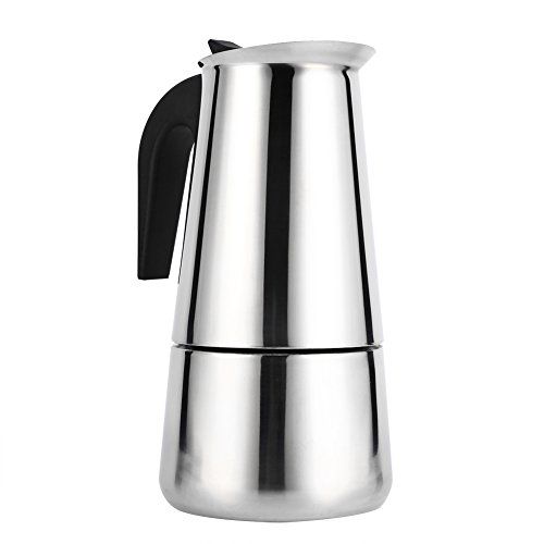  Ejoyous Stovetop Espresso Maker, Stainless Steel Espresso Maker For Full Bodied Coffee, Moka Pot, Classic Cafe Maker, Suitable For Induction Cookers, Silver(450ml)