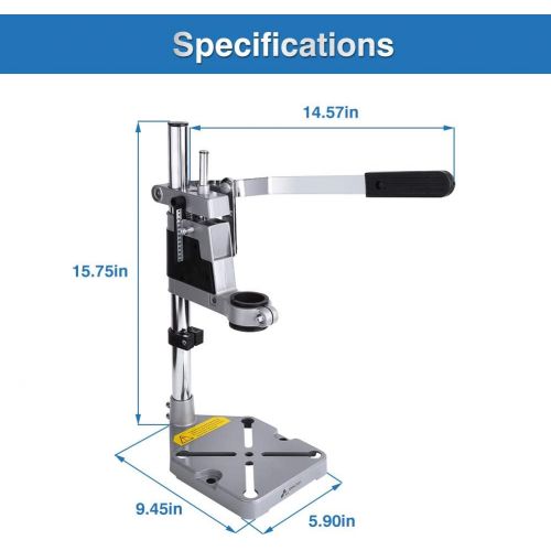  [아마존베스트]Ejoyous Drill Press Stand, Universal Bench Clamp Desktop Drill Holder Workbench Repair Tool with Single Hole Aluminum Heavy-duty Base