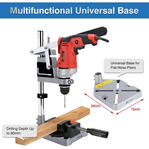  [아마존베스트]Ejoyous Drill Press Stand, Universal Bench Clamp Desktop Drill Holder Workbench Repair Tool with Single Hole Aluminum Heavy-duty Base