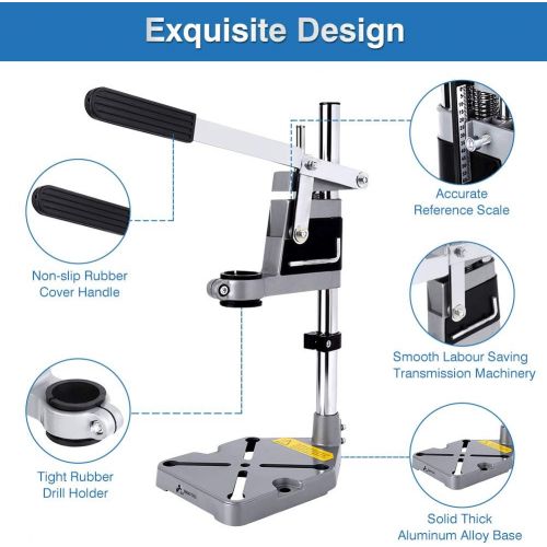  [아마존베스트]Ejoyous Drill Press Stand, Universal Bench Clamp Desktop Drill Holder Workbench Repair Tool with Single Hole Aluminum Heavy-duty Base