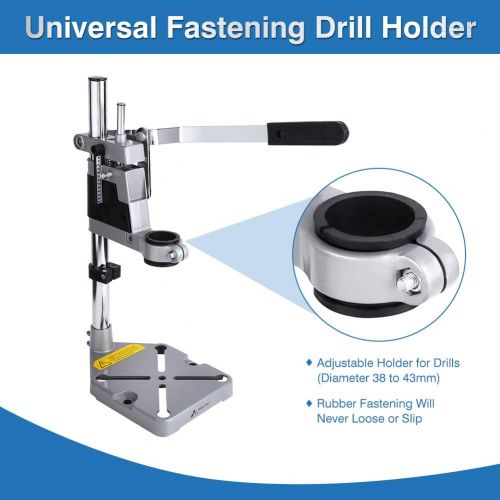  [아마존베스트]Ejoyous Drill Press Stand, Universal Bench Clamp Desktop Drill Holder Workbench Repair Tool with Single Hole Aluminum Heavy-duty Base