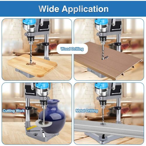  [아마존베스트]Ejoyous Drill Press Stand, Universal Bench Clamp Desktop Drill Holder Workbench Repair Tool with Single Hole Aluminum Heavy-duty Base