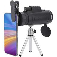 [아마존베스트]Ejoyous Portable Monocular Telescope Waterproof HD 40x60 Monocular with Phone Holder Monocular Telescope with Tripod for Bird Watching Sports Events Camping Hunting