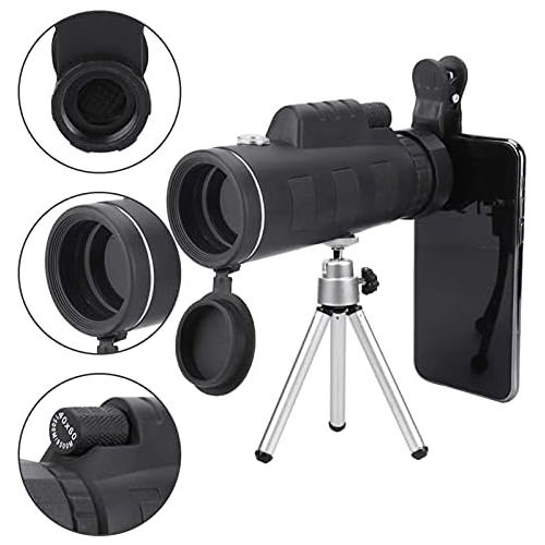  [아마존베스트]Ejoyous Portable Monocular Telescope Waterproof HD 40x60 Monocular with Phone Holder Monocular Telescope with Tripod for Bird Watching Sports Events Camping Hunting