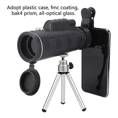  [아마존베스트]Ejoyous Portable Monocular Telescope Waterproof HD 40x60 Monocular with Phone Holder Monocular Telescope with Tripod for Bird Watching Sports Events Camping Hunting