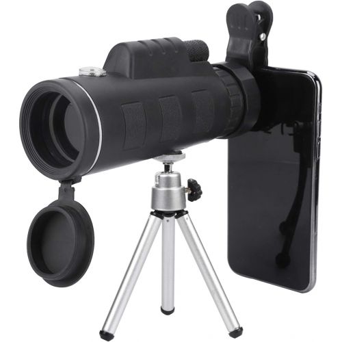  [아마존베스트]Ejoyous Portable Monocular Telescope Waterproof HD 40x60 Monocular with Phone Holder Monocular Telescope with Tripod for Bird Watching Sports Events Camping Hunting