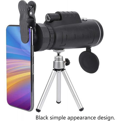  [아마존베스트]Ejoyous Portable Monocular Telescope Waterproof HD 40x60 Monocular with Phone Holder Monocular Telescope with Tripod for Bird Watching Sports Events Camping Hunting