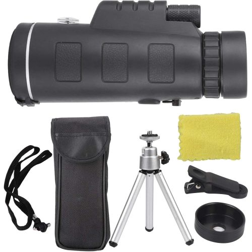  [아마존베스트]Ejoyous Portable Monocular Telescope Waterproof HD 40x60 Monocular with Phone Holder Monocular Telescope with Tripod for Bird Watching Sports Events Camping Hunting