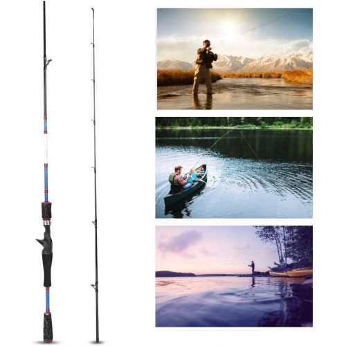  [아마존베스트]Ejoyous 6ft Fishing Rod Ultralight Spinning Rod High Density Carbon Material with Specially Designed Handle for Travel Camping River and Pond Fishing