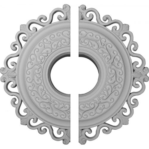  Ekena Millwork CM22OR2 22OD x 6 12ID x 1 34P Orrington Ceiling Medallion, Fits Canopies up to 6-14, 2 Piece