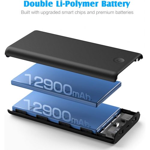  [아마존핫딜][아마존 핫딜] Portable Charger Ekrist 25800mAh, High Capacity Ultra Slim Power Bank with 2 USB Ports & Colorful Indicator,Power Delivery External Cell Phone Battery Pack for Smart Phone, Samsung