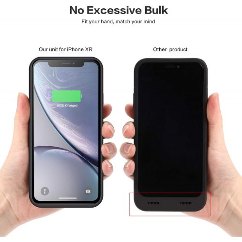  [아마존베스트]Ekrist Battery Case for iPhone XR, Upgraded [6800mAh] Portable Protective Charging Case Rechargeable Extended Battery Pack Power Bank Charger Case Compatible with Apple iPhone XR (