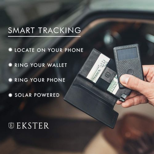  [아마존베스트]Ekster: Tracker Card - Solar Powered Tracker - Bluetooth - Two-Way Ringer