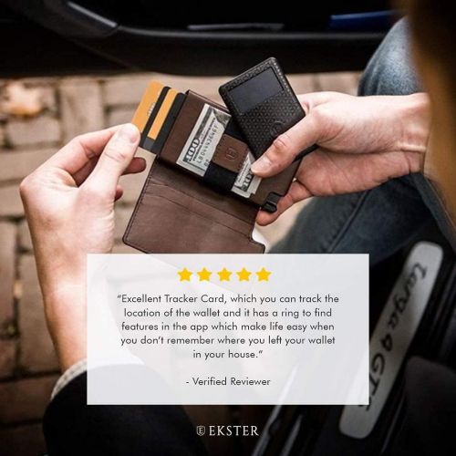  [아마존베스트]Ekster: Tracker Card - Solar Powered Wallet Tracker- GPS and Bluetooth - Two-Way Ringer