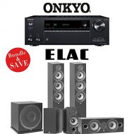 Elac F6.2 Debut 2.0 5.1-Ch Home Theater Speaker System with Onkyo TX-NR787 9.2-Channel 4K Network AV Receiver