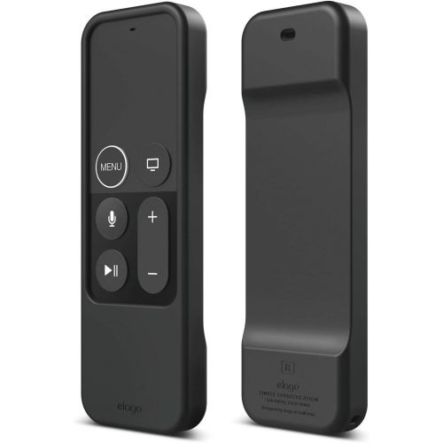  [아마존베스트]Elago elago R1 Intelli Case [Black]-[Magnet Technology][Anti-Slip][Lanyard Included][Heavy Shock Absorption] [Durable] for Apple TV Siri Remote 4K / 4th Generation