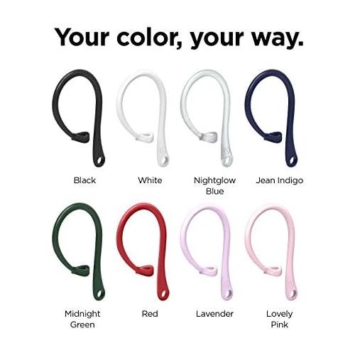  elago Ear Hooks Designed for AirPods Pro, Designed for AirPods 3 & 2 & 1, Earbuds Accessories, Anti-Slip, Ergonomic Design, Durable TPU Construction, Comfortable Fit (White) [US Pa