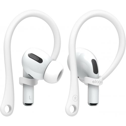  elago Ear Hooks Designed for AirPods Pro, Designed for AirPods 3 & 2 & 1, Earbuds Accessories, Anti-Slip, Ergonomic Design, Durable TPU Construction, Comfortable Fit (White) [US Pa