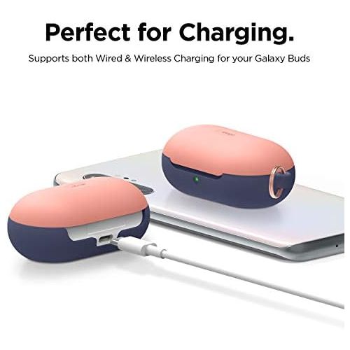  [아마존베스트]elago Galaxy Buds Silicone Case Compatible with Samsung Galaxy Buds Plus (2020) and Galaxy Buds (2019) - Full Protection, Non-Slip Gel Pad, Supports Wireless Charging