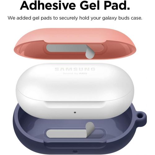  [아마존베스트]elago Galaxy Buds Silicone Case Compatible with Samsung Galaxy Buds Plus (2020) and Galaxy Buds (2019) - Full Protection, Non-Slip Gel Pad, Supports Wireless Charging