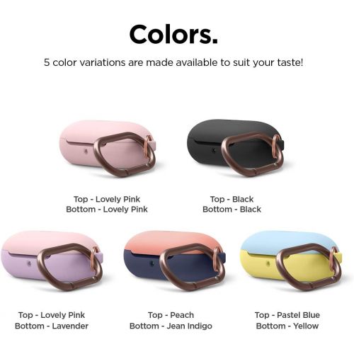  [아마존베스트]elago Galaxy Buds Silicone Case Compatible with Samsung Galaxy Buds Plus (2020) and Galaxy Buds (2019) - Full Protection, Non-Slip Gel Pad, Supports Wireless Charging