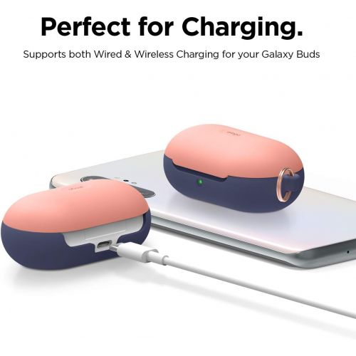  [아마존베스트]elago Galaxy Buds Silicone Case Compatible with Samsung Galaxy Buds Plus (2020) and Galaxy Buds (2019) - Full Protection, Non-Slip Gel Pad, Supports Wireless Charging